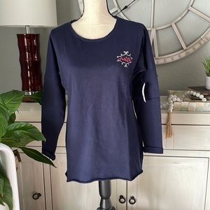 NWT Navy Christmas Top